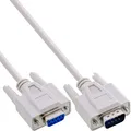 Produktbild: InLine 12235 Serielle Verlängerung, 9pol Stecker / Buchse, vergossen, 1:1 belegt, 5m