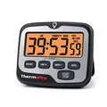 Produktbild: ThermoPro TM01 Küchentimer, digital, mit großem LCD-Display, Lautstärke, Alarm, Timer, Multifunktions-Timer, verstellbar, Countdown, Hintergrundbeleuchtung