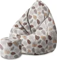 Produktbild: Dreamroots Dreamroots Bean Bag 80x80x120cm Sitzsack mit Lehne und Hocker und Bezug Sack Bubibag Sitzsack Sitzsack Füllung Monstera Lineart