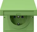 Produktbild: Gira 4454707 Schutzkontakt-Steckdose mit Klappdeckel SV Flächenschalter Grün