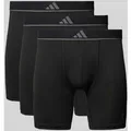 Produktbild: adidas Sportswear Trunks mit elastischem Logo-Bund im 3er-Pack in Black, Größe XXL