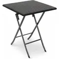 Produktbild: Relaxdays Gartentisch Quadratisch Kunststoff Schwarz Klappbar 74 cm x 61,5 cm x 61,5 cm
