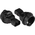 Produktbild: Good Connections Stromadapter Kaltgeräte-Stecker C14 (gerade) an Schutzkontakt-Buchse Typ F (CEE 7/3, gerade), schwar (PA-1402S)