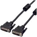 Produktbild: Value DVI Anschlusskabel DVI-D 24+1pol. Stecker 2.00 m Schwarz 11.99.5525 Geschirmt, schraubbar DVI-Kabel