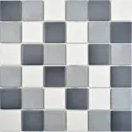 Produktbild: Keramik Mosaik Fliese altweiss grau anthrazit rutschsicher rutschhemmend Küche