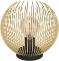 Produktbild: EGLO Tischleuchte VENEZUELA Tischlampe, Stahl, E27, IP20, Wohnzimmerlampe, Retro, Lampe, Ein-/Ausschalter, Leuchtmittel wechselbar, ohne Leuchtmittel, Tischleuchte, H22,5 x Ø23,5 cm, schwarz, gold, 1X40W exkl.