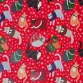 Produktbild: Geschenkpapier niedliche Weihnachtskatzen 70cm x 2m Rolle Rot - Rot