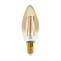 Produktbild: EGLO E14 LED Lampe Retro dimmbar, Golden Vintage Glühbirne in Kerzenform, Deko Leuchtmittel Kerze, 4 Watt (entspricht 28 Watt), 300 Lumen, warmweiß, 1700 K, Edison Birne C35, Ø 3,5 cm