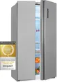 Produktbild: Exquisit Side by Side SBS560-050D inoxlook | 562 l Nutzinhalt | NoFrost | Alarm | Umluftventilator
