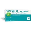 Produktbild: Cetirizin 10-1A Pharma Filmtabletten 20 St