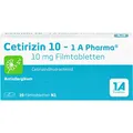 Produktbild: Cetirizin 10 1A Pharma Filmtabletten