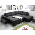 Produktbild: JAKARTA Ecksofa 260x103x219 cm Schwarz Dunkelgrau, Ausführung:Links - Schwarz