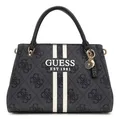 Produktbild: GUESS Noelle II Luxury Satchel Bag Handtasche Tasche Coal Logo dunkelgrau Neu