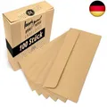 Produktbild: Japun – Briefumschläge (100 Stück) aus braunem vintage Kraftpapier, Kuvert, Ums
