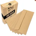 Produktbild: Japun – Briefumschläge (100 Stück) aus braunem vintage Kraftpapier, Kuvert, Ums