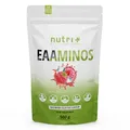 Produktbild: Nutri + EAA Vegan Himbeere Eisbonbon - 500 g Pulver hochdosiert - alle essenziellen Aminosäuren - Raspberry Glacier Geschmack EAAs Essential Aminos