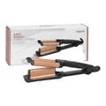 Produktbild: BaByliss Wellenstab Deep Waves W2447E für Frizz-freie Beach Waves: Keramik-Turmalin-Beschichtung, 3 Temperaturstufen, Schwarz/Gold Design