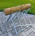 Produktbild: BruKa Sägebock Metall WOODCRAFT Holzsägebock Klappbar Brennholz Sägehilfe Einstellbar, 160 kg max. Belastbarkeit