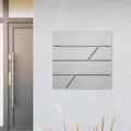 Produktbild: Briefkasten Postkasten Design Zeitungsfach Zeitungsrolle Edelstahl Hellgrau