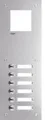 Produktbild: Hager Frontplatte intercom mono, 6 Tasten + Namensschild, 435x150x32mm, Edelstahl (RTQ106X)