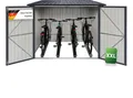 Produktbild: Albatros Premium Fahrradgarage – verzinktes Metall in Anthrazit (RAL 7016) | 203x229x162cm| für bis zu 4 Fahrräder | wetterfest