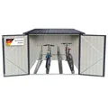 Produktbild: Albatros Premium Fahrradgarage – verzinktes Metall in Anthrazit (RAL 7016) 203x229x162cm für bis zu 4 Fahrräder wetterfest