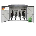 Produktbild: Albatros Premium Fahrradgarage – verzinktes Metall in Anthrazit (RAL 7016) | 203x229x162cm| für bis zu 4 Fahrräder | wetterfest