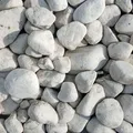 Produktbild: Carrara Marmor Zierkies Marmorkies weiß, rund 40-60mm Marmorsteine Kies 25kg