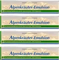 Produktbild: 4×200 ml Alpenkräuter Emulsion – Lacure Kräutercreme für Massage & Pflege