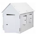 Produktbild: KREUL 39105 - Joypac Bastelkarton Spielhaus, XXL, ca. 120 x 80 x 110 cm groß, aus stabiler weißer Pappe, zum bemalen, bekleben und dekorieren, ideal für Kinder, Weiß