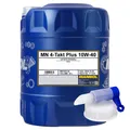 Produktbild: Motoröl MANNOL 4-Takt Plus API SL SAE 10W-40 teilsynthetisch 20 Liter Auslasshah