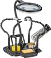 Produktbild: goobay Hände de Löthilfe mit Lampe de Vergrößerung und 4 Arme de Schwanenhals de, Station de Löten, dritte Hand, für Arbeit de Löten und Handwerk, 76558