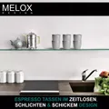 Produktbild: MELOX - 4er Set Espresso-Tassen 90ml aus Porzellan Schwarz & Grau dickwandig