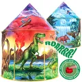 Produktbild: W&O Dinosaurier Spielzelt mit tollen Dinogeräuschen - Pop-Up - Kinderzelt für Drinnen und Draußen, Spielhaus für das Kinderzimmer, für Mädchen und Jungen, Kinder Zelt