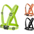 Produktbild: Cofi1453® Unisex Einstellbare Reflektierende Sicherheitsgurt Weste Warnweste Motorrrad Reflektor Leuchtweste Sport Unfallweste Gelb