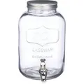 Produktbild: Relaxdays Getränkespender Glas Transparent mit Zapfhahn 5 L 28 cm x 15 cm x 16 cm 1,3 kg