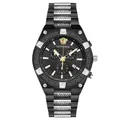 Produktbild: Versace Herren Armbanduhr SPORTY GRECA Chronograph schwarz, silber 46 mm VESO010
