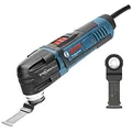 Produktbild: Bosch Professional Multi-Cutter GOP 30-28 (Starlock-Werkzeugaufnahme, 300 Watt, inkl. 1x StarlockPlus BIM Tauchsägeblatt, im Karton), Schwarz, Blau