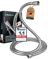 Produktbild: BLUMBACH® Brauseschlauch 1,6m Kunststoff, MADE IN GERMANY mit Verdrehschutz, Duschschlauch Kunststoffschlauch extrem flexibel + knickfest, Standard 1/2