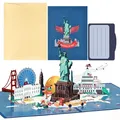 Produktbild: USA Pop Up Karte 3D Reisegutschein Geschenkkarte für Amerika Reise oder Flitt...
