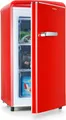 Produktbild: Klarstein Laika Gefrierschrank - 60 Liter Gesamtvolumen, Thermostat mit 5 Stufen, 0 bis -18 °C, 3 Einschübe, freistehend, Retro-Design, rot