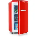 Produktbild: Klarstein - Laika Gefrierschrank - 60 Liter Gesamtvolumen, Thermostat Mit 5 Stufen, 0 Bis -18 °c, 3 Einschübe, Freistehend, Retro-design, Rot