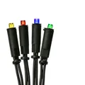 Produktbild: hellum LED-Lichterkette innen, 220V strombetrieben Lichterkette bunt 50er LEDs, beleuchtete Länge 735m, Kabel grün Wohnzimmer Dekoration Weihnachtsbaum IP20 Stecker für Innen 150322