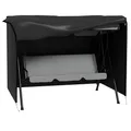 Produktbild: Outsunny Hollywoodschaukel Abdeckung 3 Sitzer, Wasserabweisend Winterfest Schutzhülle für Gartenschaukel, UV-Beständig Abdeckplane, Abdeckhaube, Reißfest 600D Oxford Gewebe, 205x124x164cm Schwarz