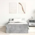 Produktbild: vidaXL Bettgestell, Bettrahmen mit Lattenrost, Bett Gästebett mit Kopfteil Fußteil, Einzelbett Schlafzimmerbett Schlafzimmermöbel, Betongrau 90x190cm Holzwerkstoff