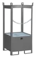 Produktbild: Fass-Stapelpalette Bauer FSP-1, seitlich offen, Kap. 1 x 200 l Fass, grau 137497
