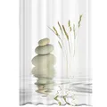 Produktbild: Digital Wellness Stone Textil Duschvorhang 240 x 200 cm + Ringe für Duschstange