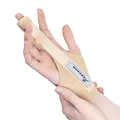 Produktbild: Actesso Verbessert Fingerschiene - Unterstützung für Triggerfinger, Hammerfinger, Arthritis, Gebrochener finger, RSI - Mittelfinger Ringfinger Zeigefinger Kleiner Finger (Einheitsgröße, Beige)