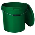 Produktbild: BENBOW Aufbewahrungssystem Eimer mit Deckel 30 20 10 1 0,5 L Grün Lebensmittelecht Eimer, Polypropylen - Lebensmittelecht, Geschmacksneutral, Auslaufsicher, (1-tlg., PZH-, BRC- und DIN-ISO-zertifiziert), für Lebensmittel, Farben, Chemikalien grün 20 ml | Ø 32 cm x 31 cm