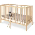 Produktbild: Pinolino Gitterbett Pinolino Hanna, Buche, Holz, Buche, vollmassiv, 64x85x124 cm, höhenverstellbar, Sprossen mit Normabstand, Aufbauanleitung im Karton, Lattenrost inklusive, Schlupfsprossen, Babymöbel, Babybetten, Gitterbett